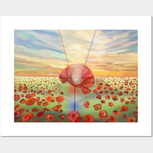 Poppy Fields Remembrance Memorial Posters and Art